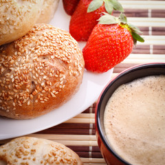 breakfast with strawberry