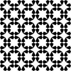 Black and white geometric seamless pattern, abstract background.