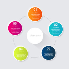 Vector colorful info graphics for your business presentations.