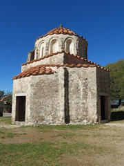 Fototapeta na wymiar Grèce - Ile de Rhodes - Coupole de l'Eglise Nikolaos Fountoukli