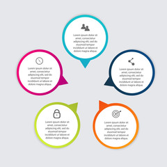 Vector colorful info graphics for your business presentations.