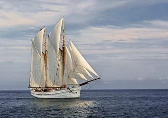Crédence de cuisine en verre imprimé Naviguer Sailing. Series of ships and yachts