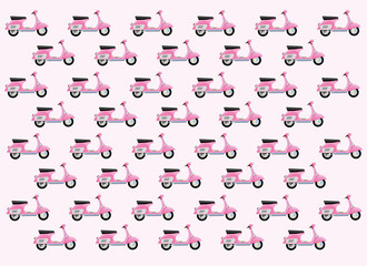 patterned background pink scooter