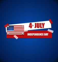 Happy independence day card United States of America. American F