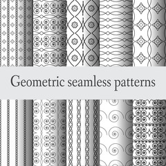 geometric seamless pattern monochrome