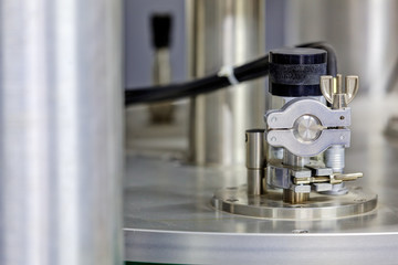 Detail of machinery in physics laboratory