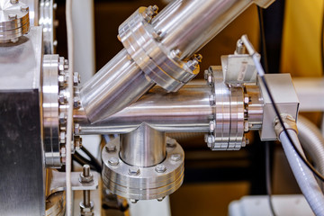 Detail of machinery in physics laboratory