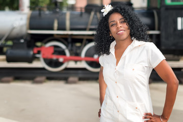 Beautiful black cuban woman
