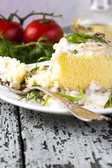 Couscous with mushrooms and onion