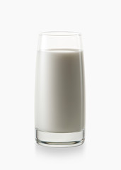 Milk. Glass of milk isolated on white background