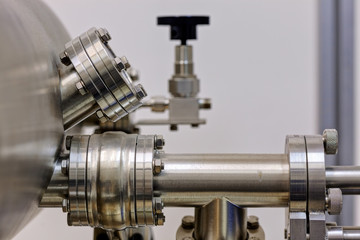 Detail of machinery in physics laboratory