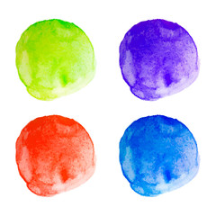 watercolor round stains