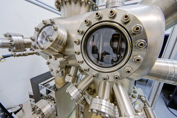 Detail of machinery in physics laboratory