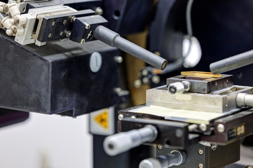 Detail of machinery in physics laboratory