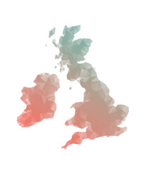 Polygon vector of the British Isles