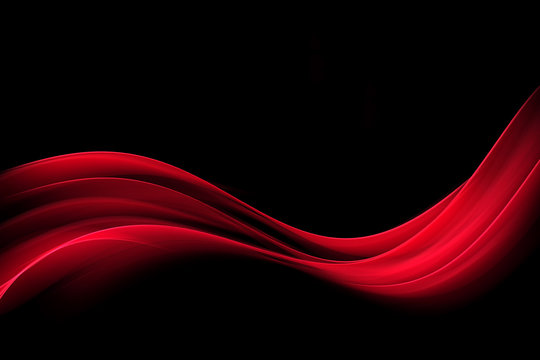 Fototapeta Red Waves Abstract