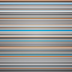 Abstract striped blue, grey and orange background