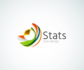 Statistics company logo design. Vector illustration. 