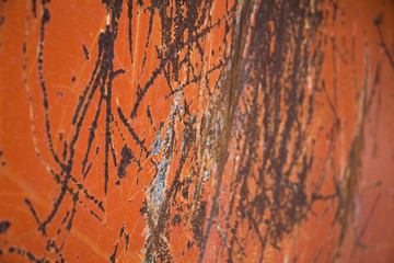 Eisenblatte, abgenutzt