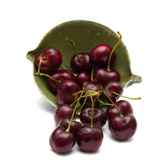 dark red cherry isolated
