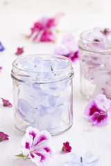 Flower ice cubes