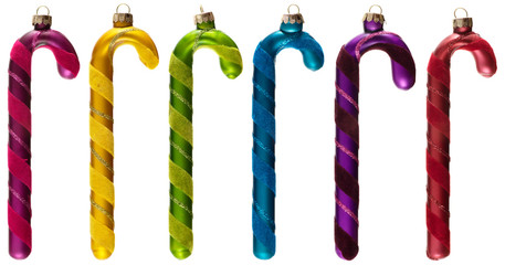 Glass Candy Cane Christmas Ornaments