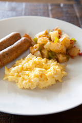 Scrambled Eggs and Sausages