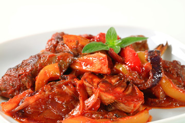 Chicken liver stir fry