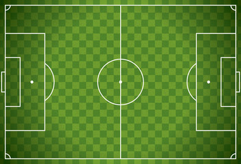 Realistic Football - Soccer Field Illustration © enterlinedesign