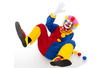 Fototapeta premium Studio shot of a Crazy Clown