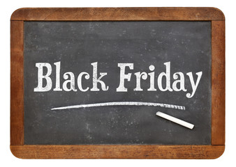Obraz premium Black Friday blackboard sign