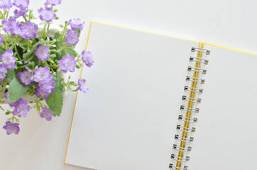 Notebook , book open for text design