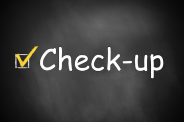 Obraz premium black chalkboard check-up checkbox marked