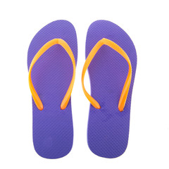 purple flipflops