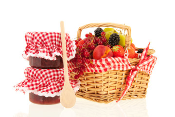 Basket fresh fruit
