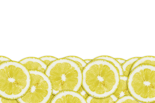 Pattern of yellow lemon slices