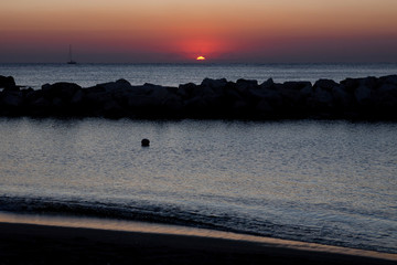 Ischia (Napoli) - Sant'Angelo, il mare al tramonto