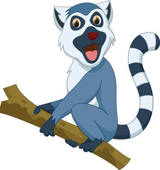 cute lemur cartoon © wisnu_Ds