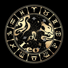 Gold sign of the zodiac