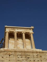 Obraz premium Templo de Atenea Victoriosa, Acropolis, Atenas, Grecia 