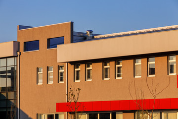 Aluminum facade on residential building