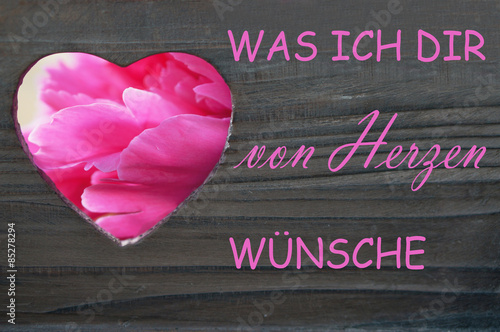 Was Ich Dir Von Herzen Wünsche Stock Photo And Royalty Free - 