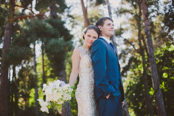 Wedding couple in nature