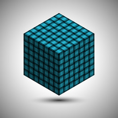 Box with interlaced texture. Editable vector. Eps 10