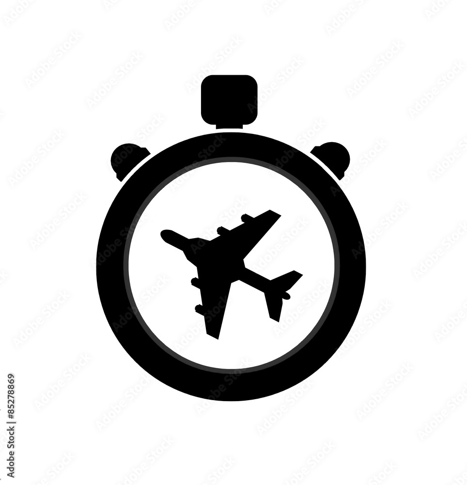 Poster Avion dans un chronomètre