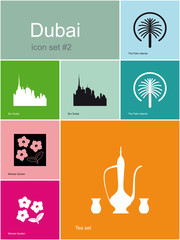 Naklejka premium Icons of Dubai