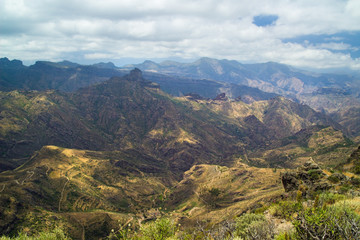 Naklejka premium Inland Central Gran Canaria, Caldera de Tejeda