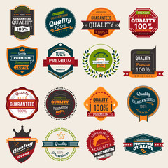 Badges quality vector set