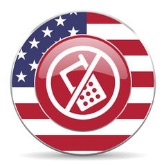 no phone american icon