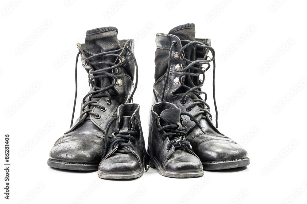 Wall mural Combat boots for adult and kid